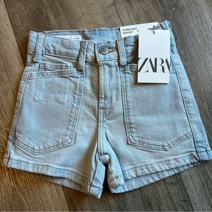 Zara Kids Light Blue Denim Shorts